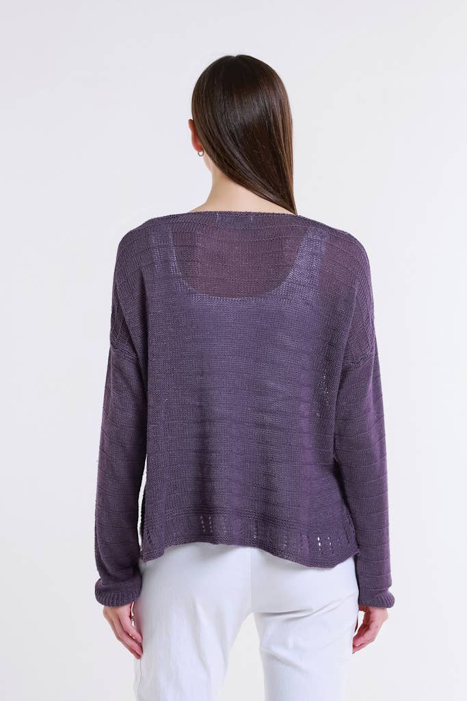 Cheryl Ribbed Linen Blend Sweater