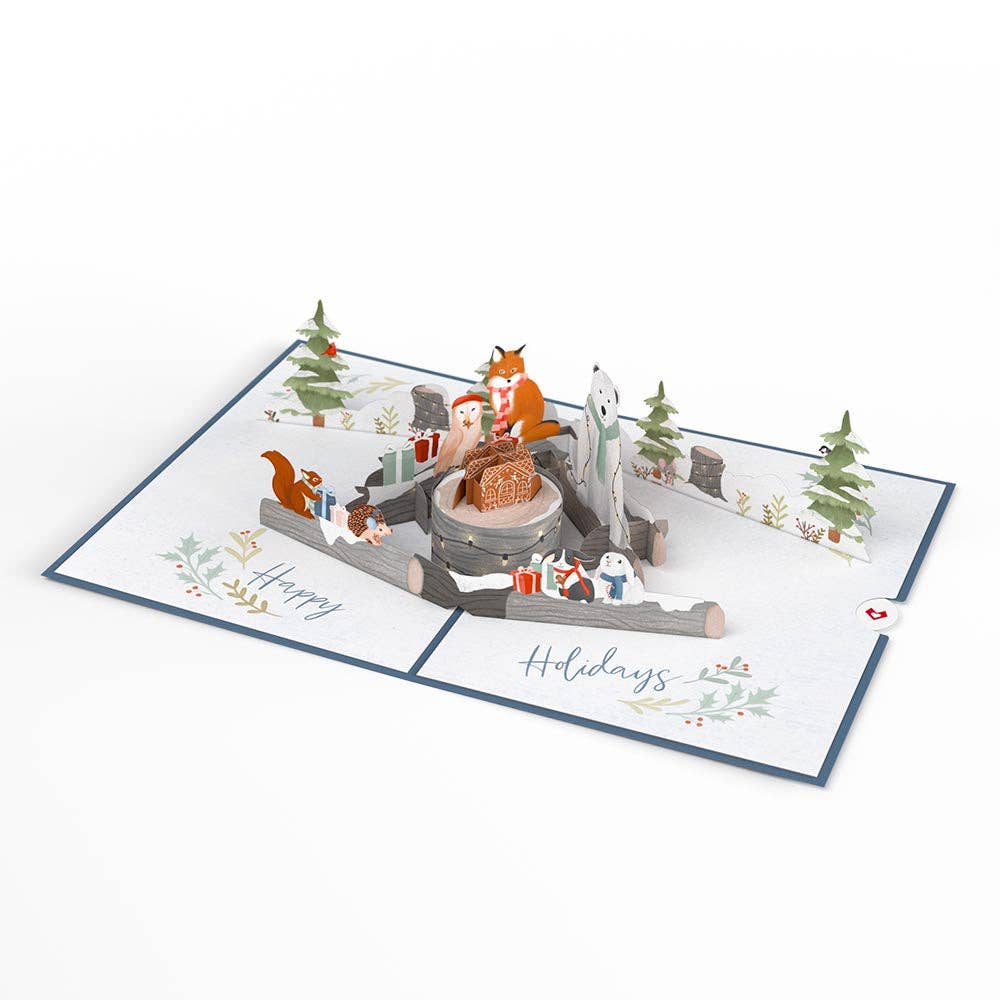 Holiday Woodland Animals Love Pop Card