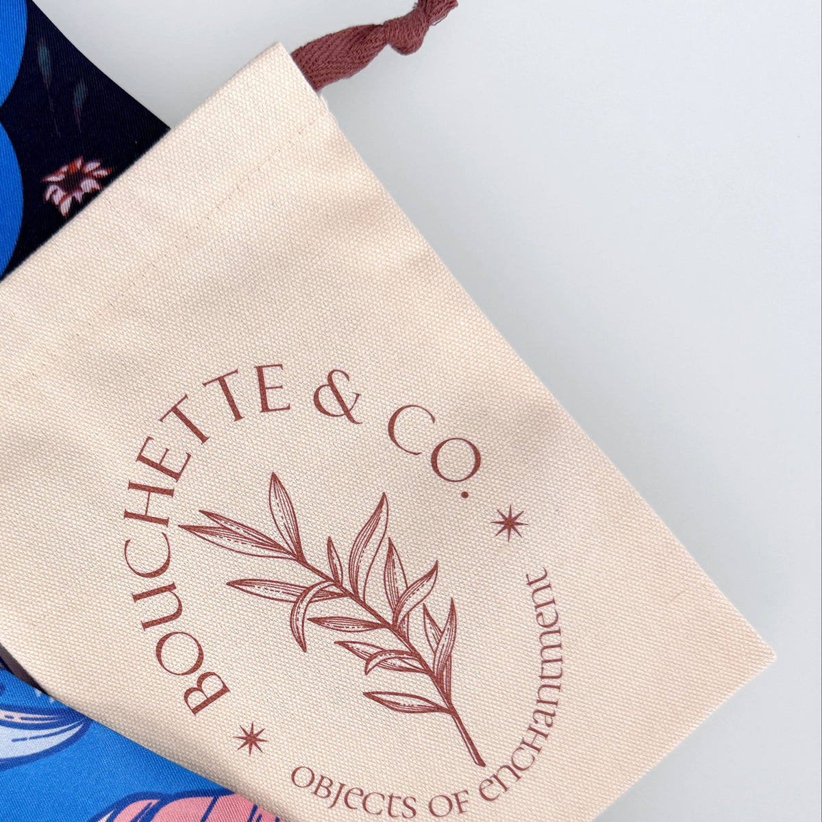 SKINNY SILK SCARF - Woodland Sky