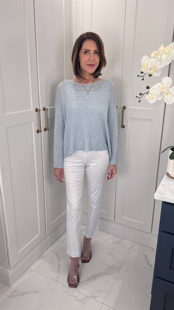 Cheryl Ribbed Linen Blend Sweater
