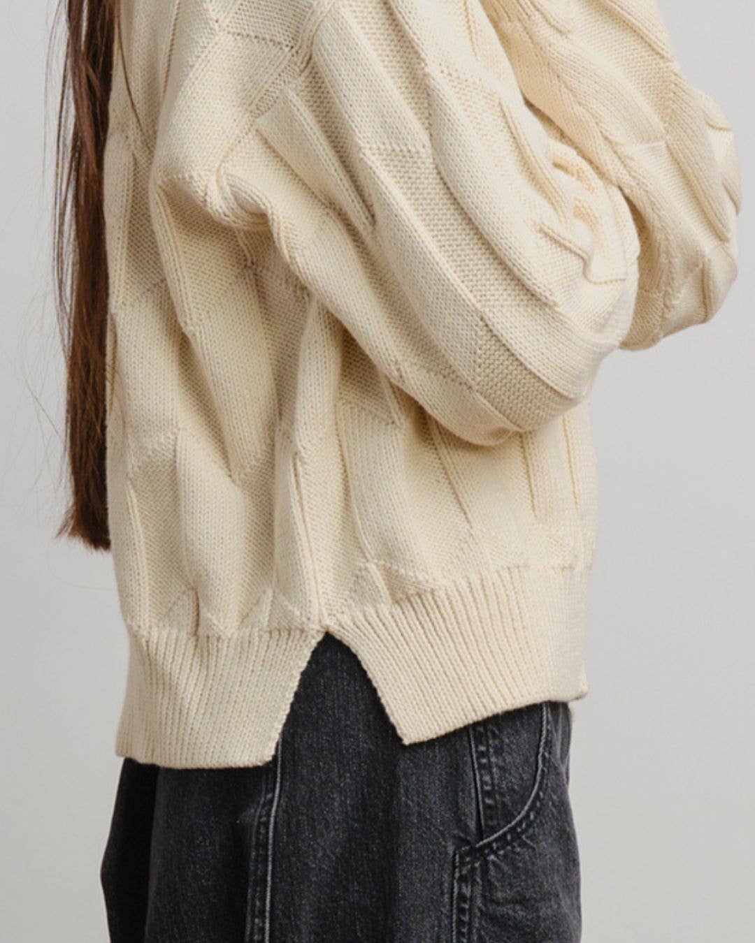 Lilly Chevron V-Neck Sweater