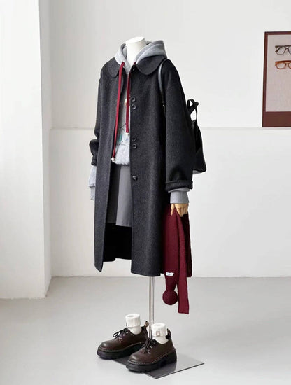 Venn Longline 100% Wool Trench Coat