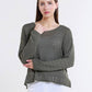 Cheryl Ribbed Linen Blend Sweater