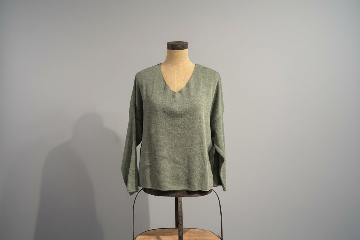 Green cotton sweather