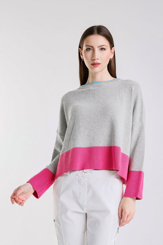 Clarice Contrast Hem Sweater