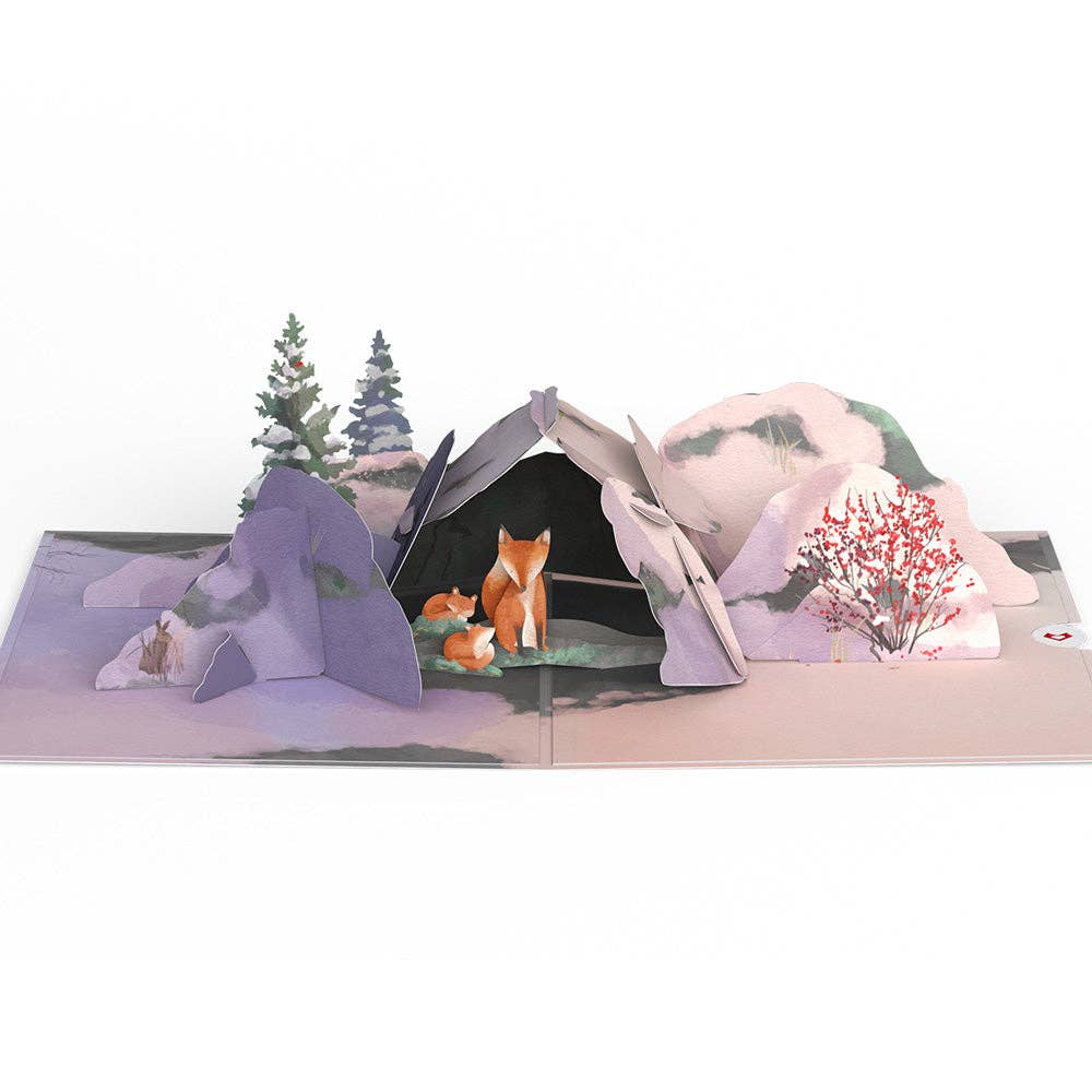 Winter Fox Love Pop Card