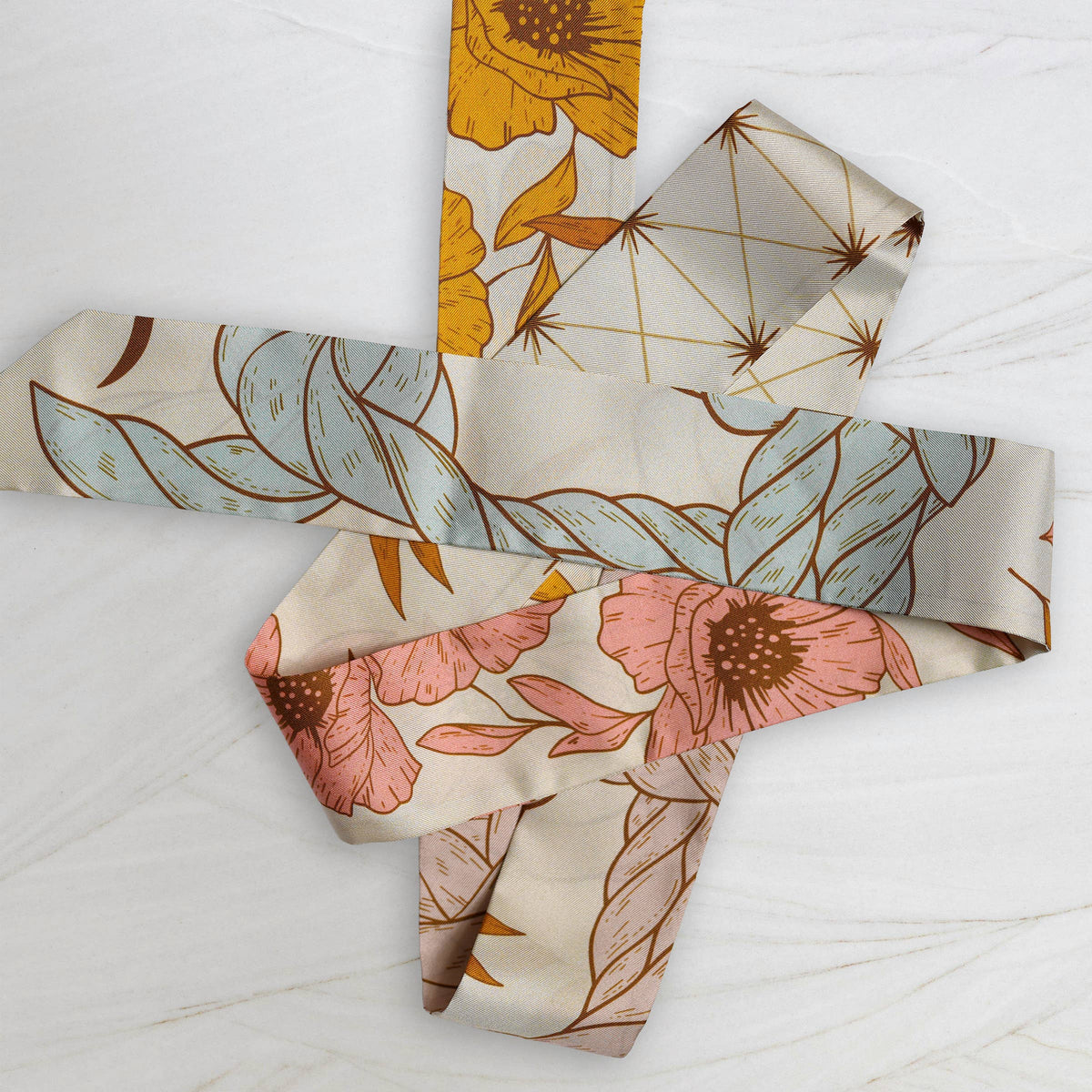 SKINNY SILK SCARF - Prairie Dawn