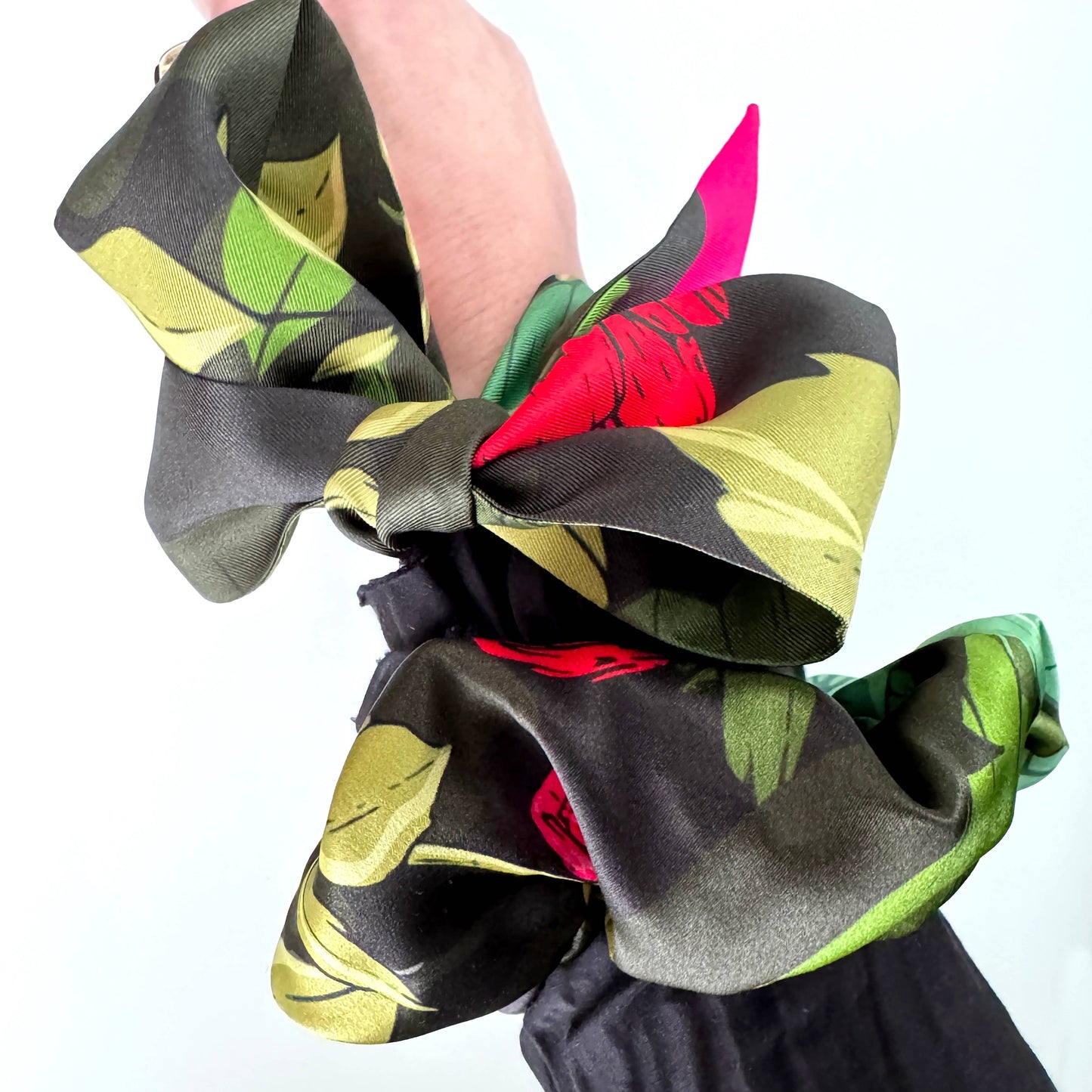 SKINNY SILK SCARF | Secret Peony Garden