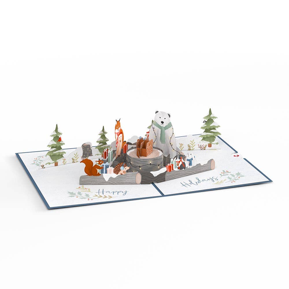 Holiday Woodland Animals Love Pop Card