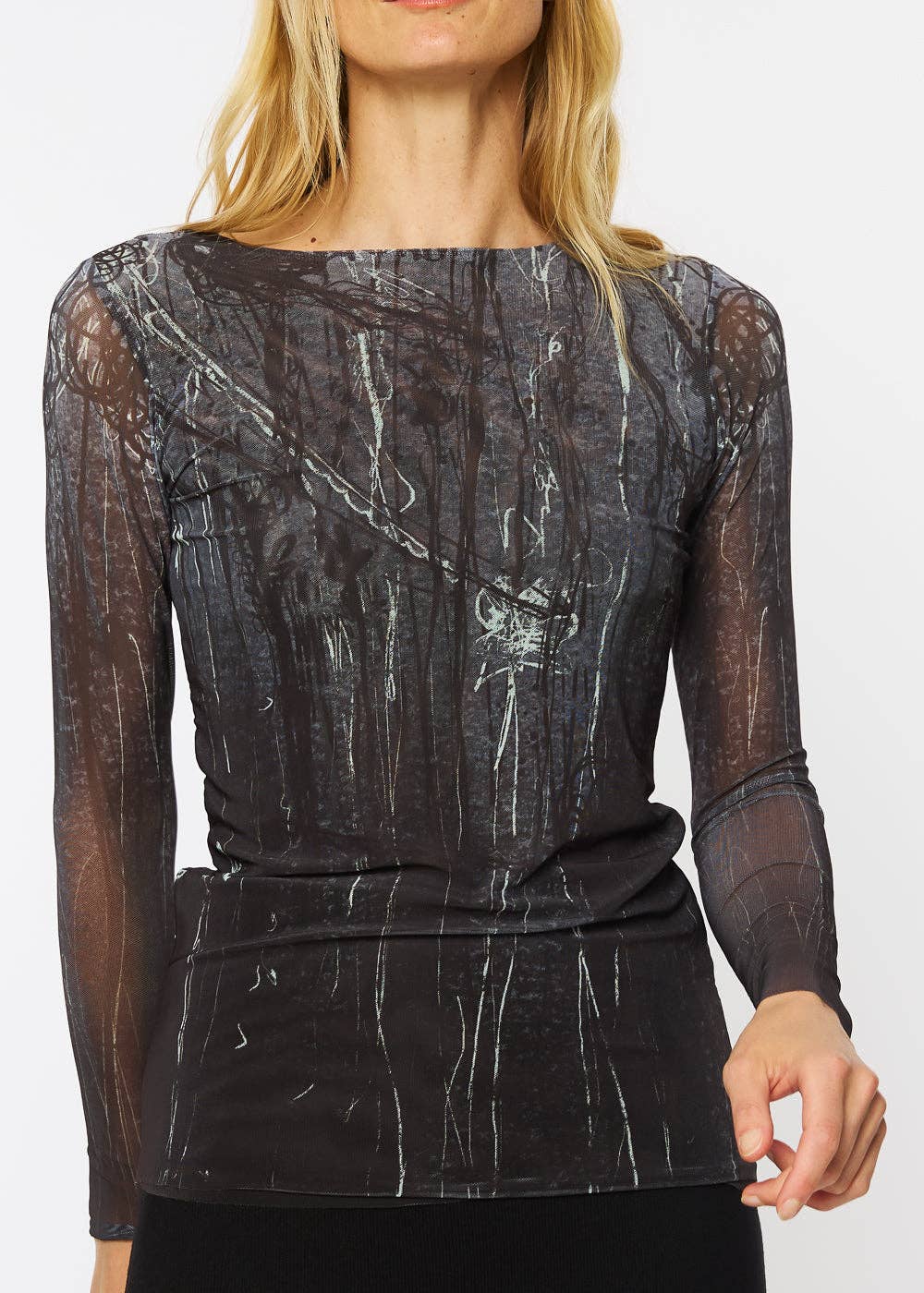 Nocturnal Bloom - Florence Double Sheer Top