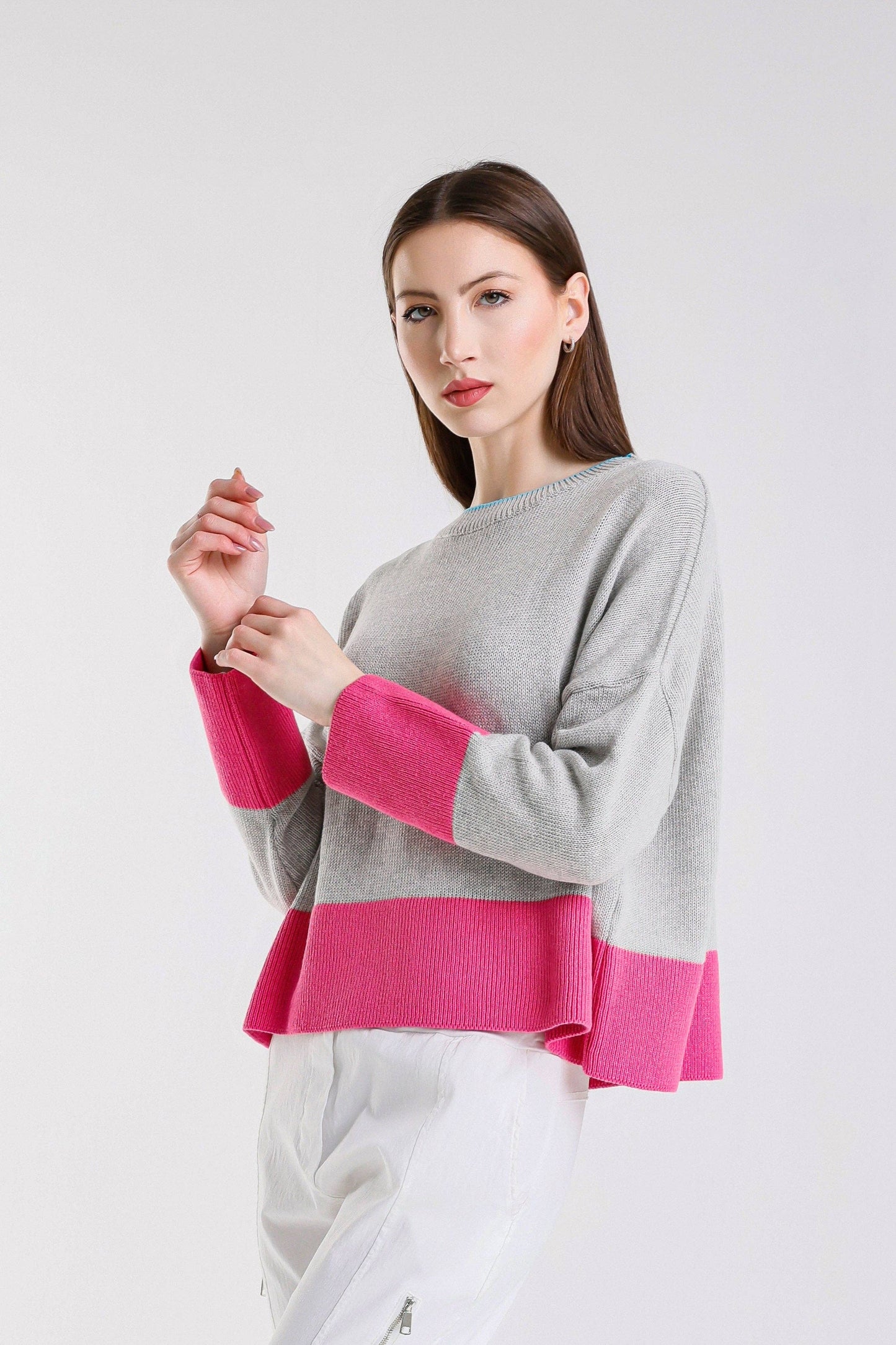 Clarice Contrast Hem Sweater