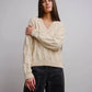 Lilly Chevron V-Neck Sweater