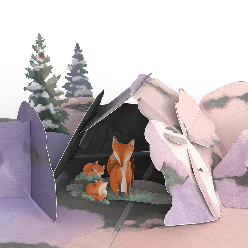 Winter Fox Love Pop Card