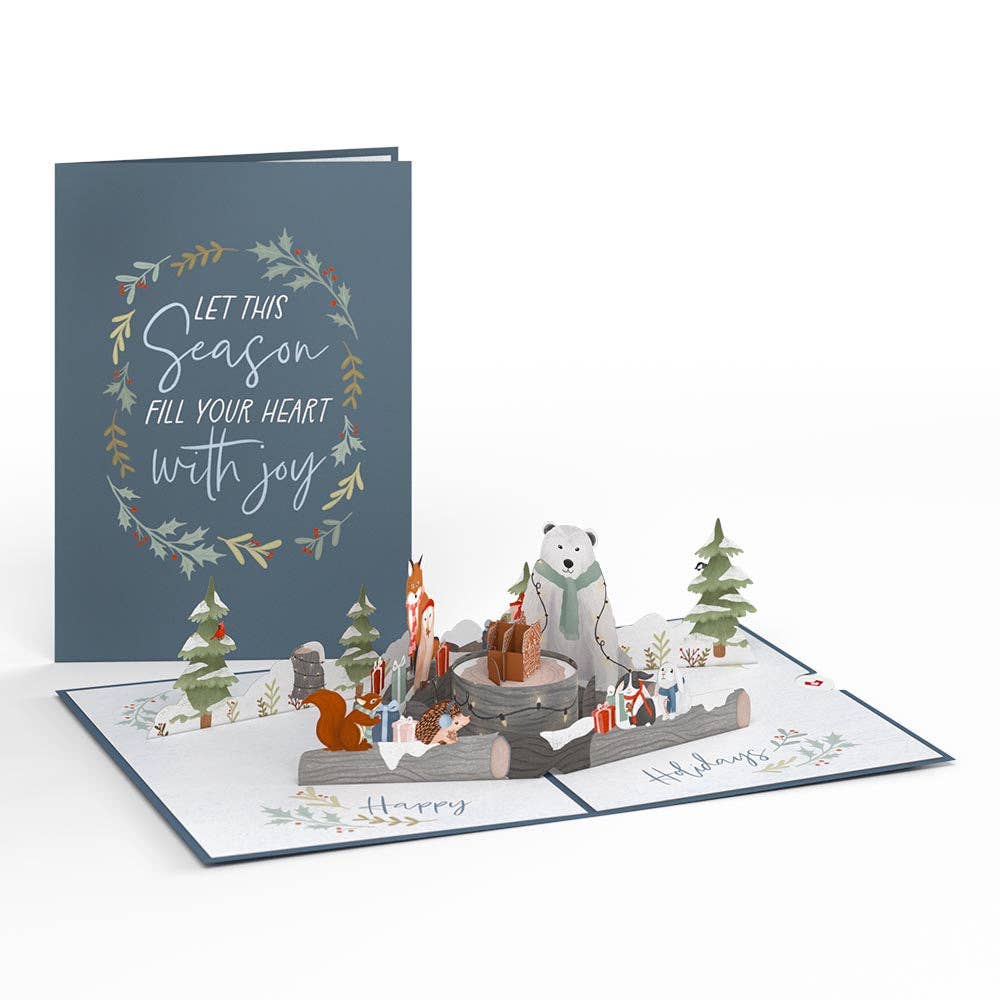 Holiday Woodland Animals Love Pop Card