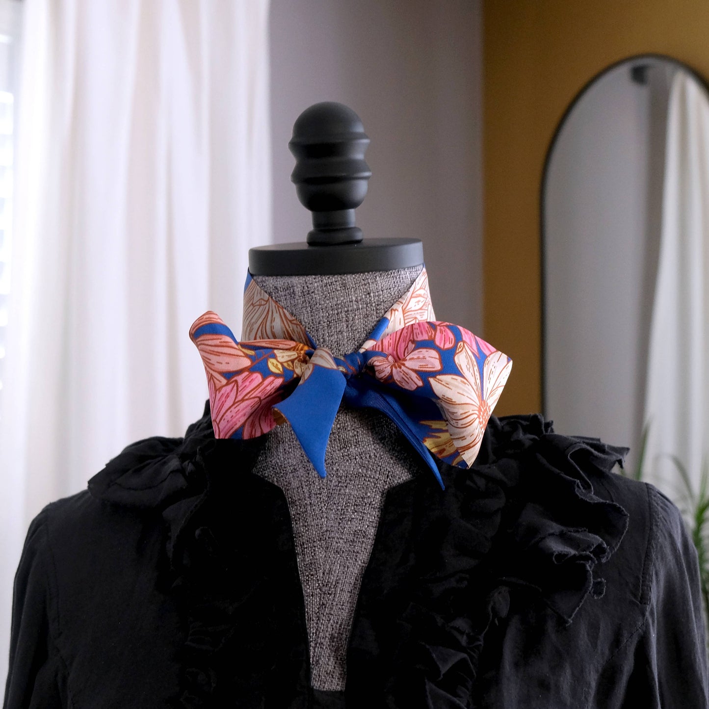 SKINNY SILK SCARF | Floral Buzz