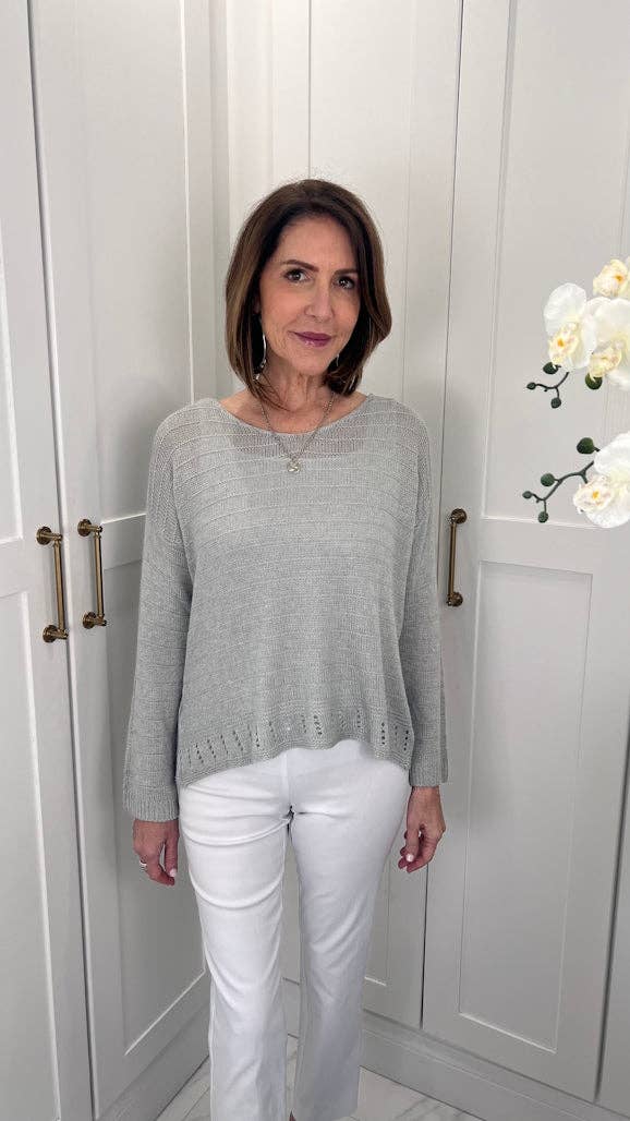 Cheryl Ribbed Linen Blend Sweater