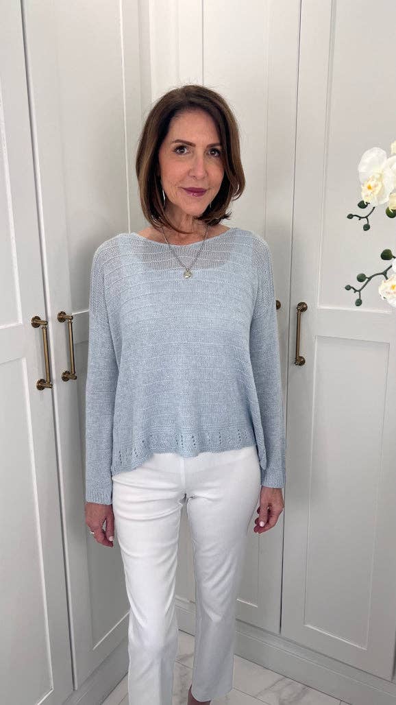 Cheryl Ribbed Linen Blend Sweater