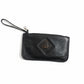 handmade Black leather clutch with embossed turtle design