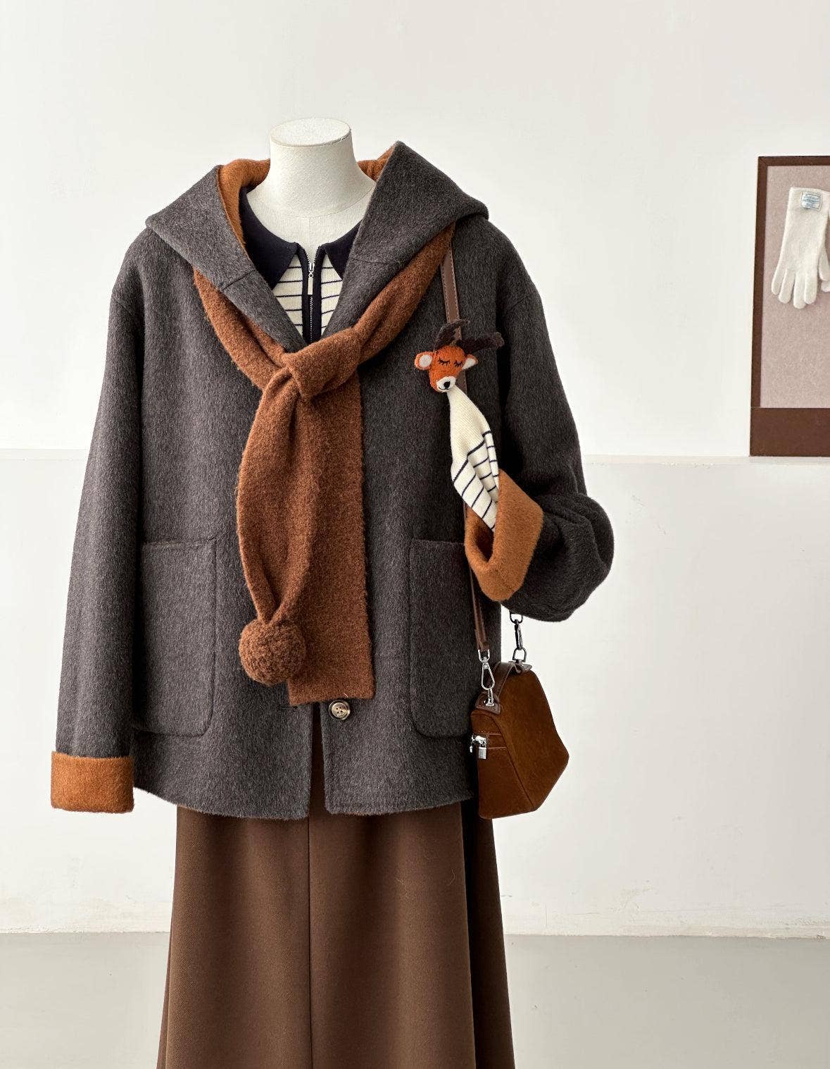 Milo Reversible Hooded Wool Jacket