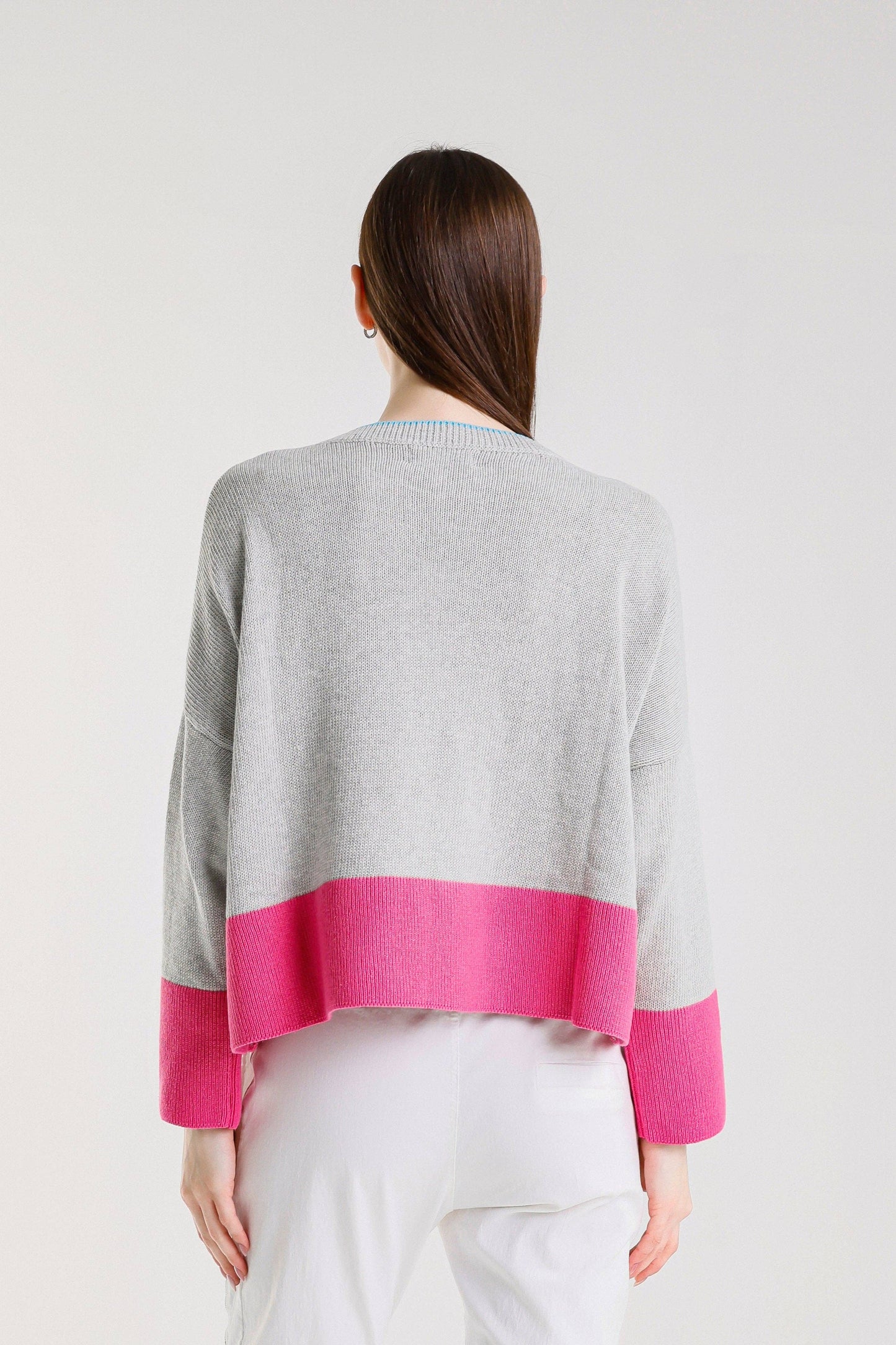 Clarice Contrast Hem Sweater