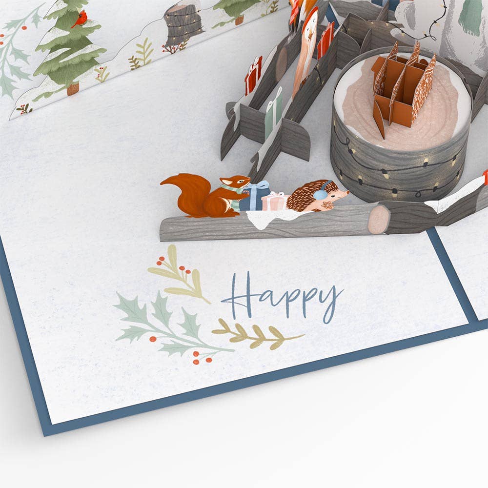 Holiday Woodland Animals Love Pop Card