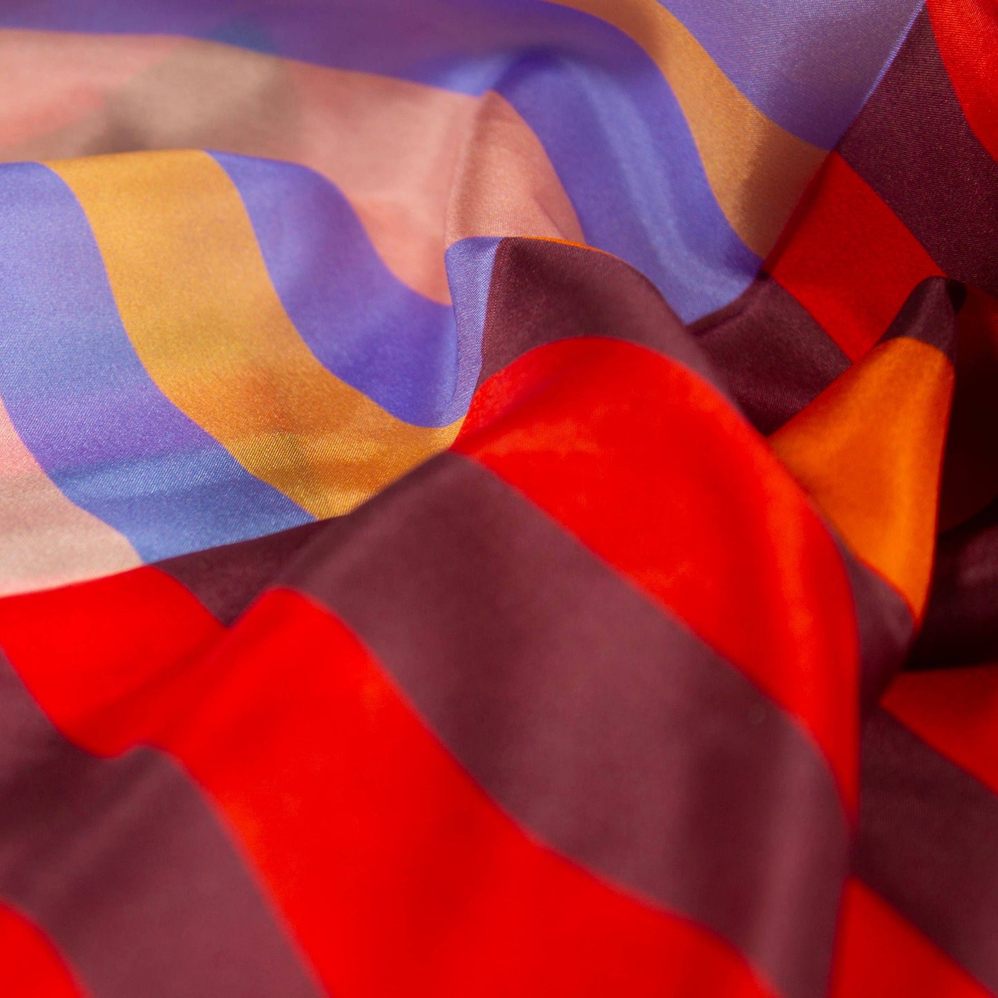 Voyager Silk Scarf - Red Colorblock Scarf