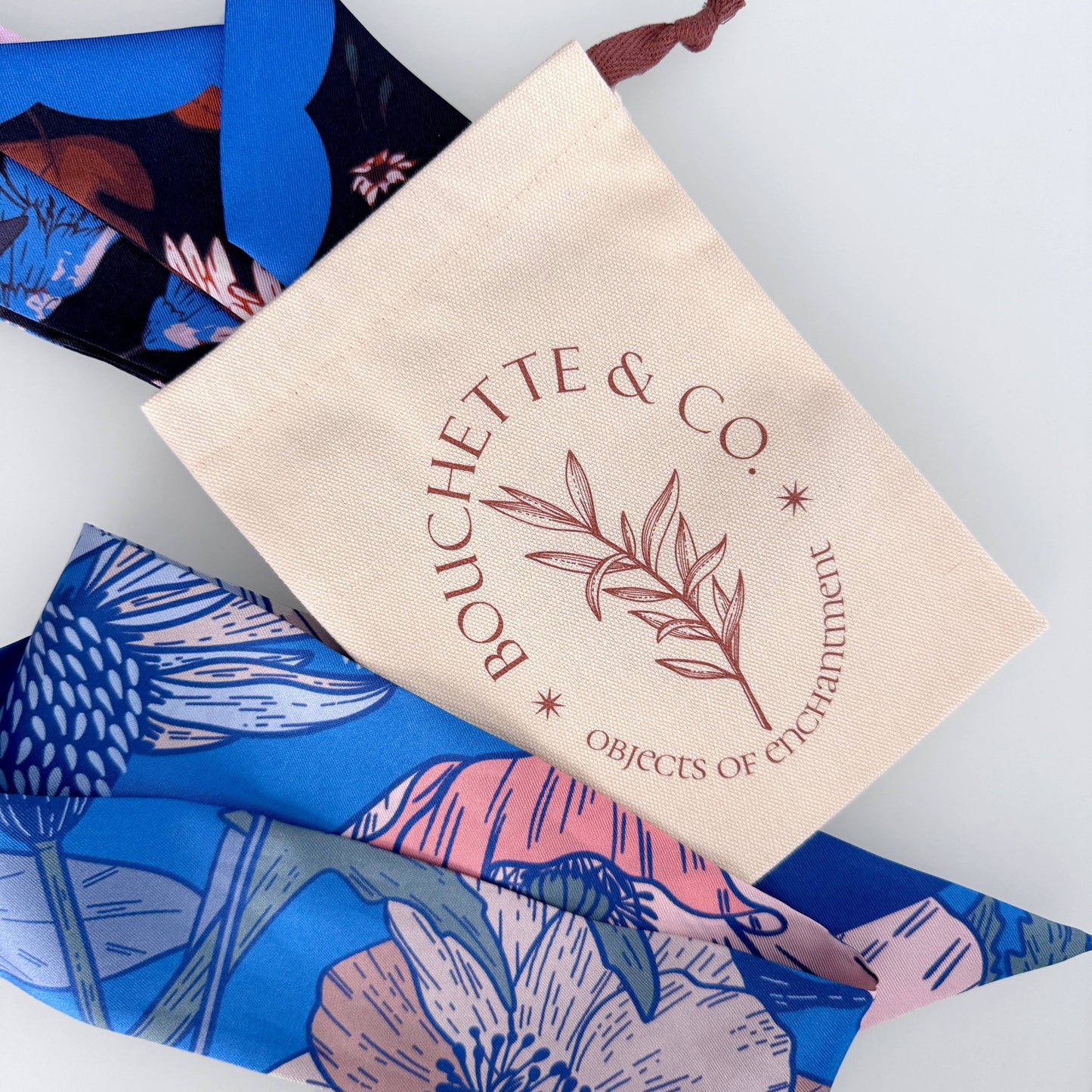 SKINNY SILK SCARF | Electric Garden