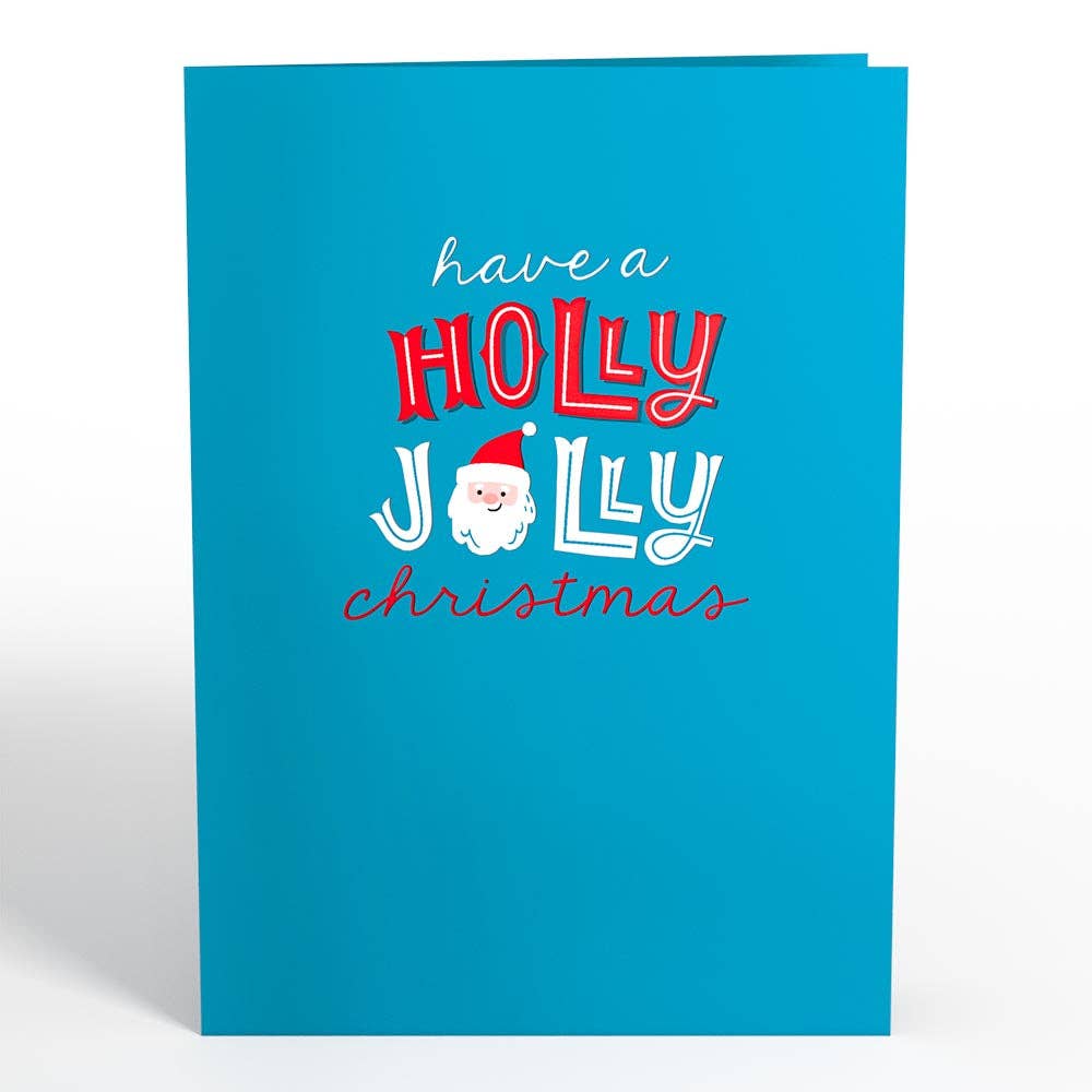 Santa Decorating a Christmas Tree Love Pop Card
