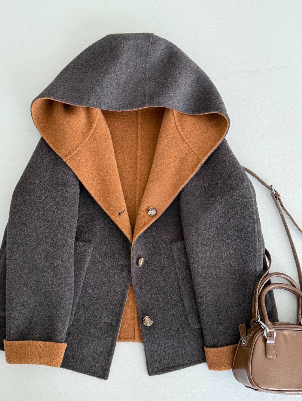 Milo Reversible Hooded Wool Jacket