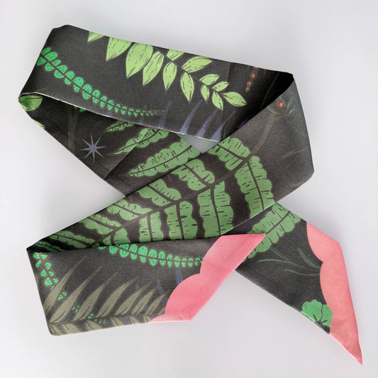 SKINNY SILK SCARF | Gentle Fern