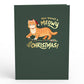 Meowy Little Christmas Cats Love Pop Card