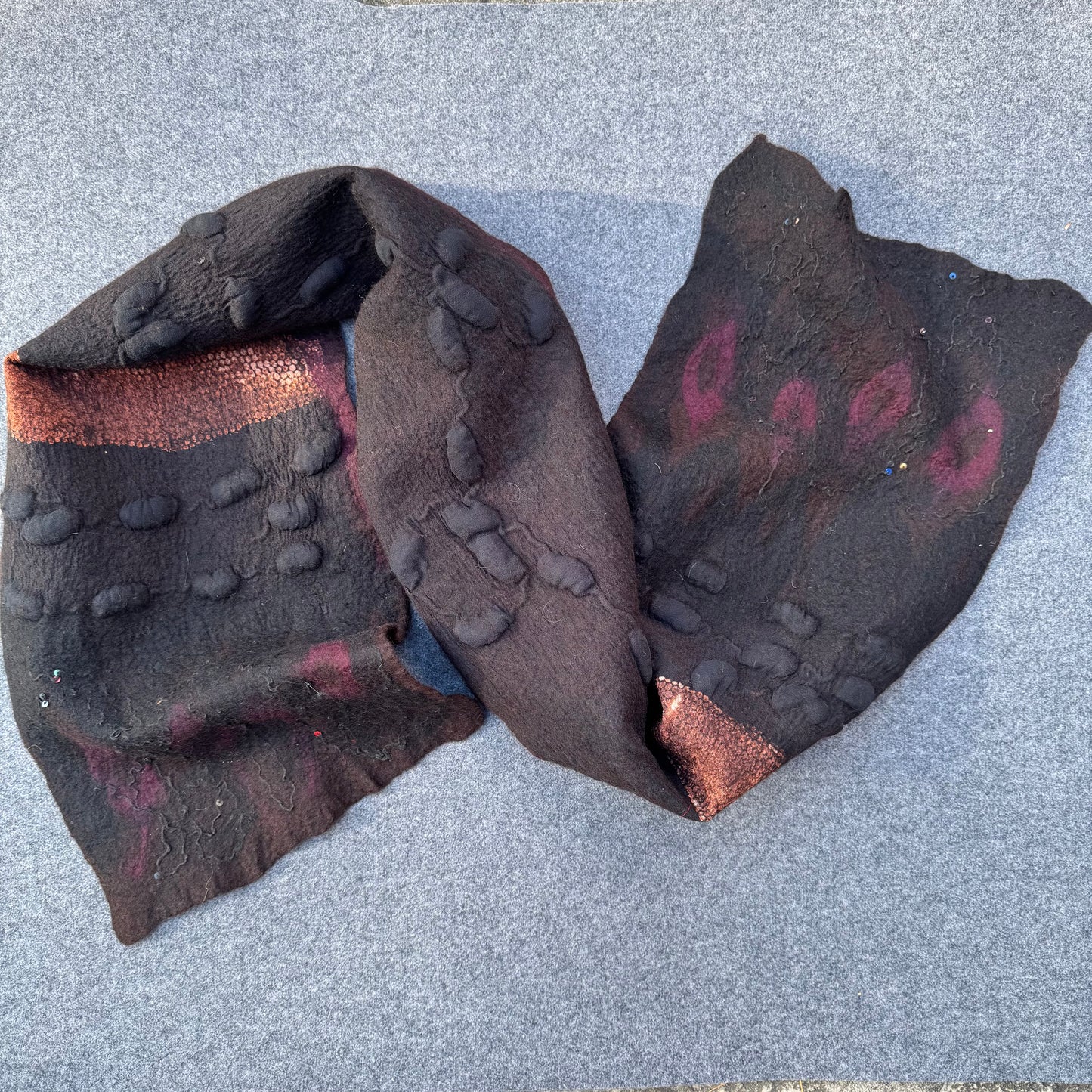 Dark brown merino wool uni scarf