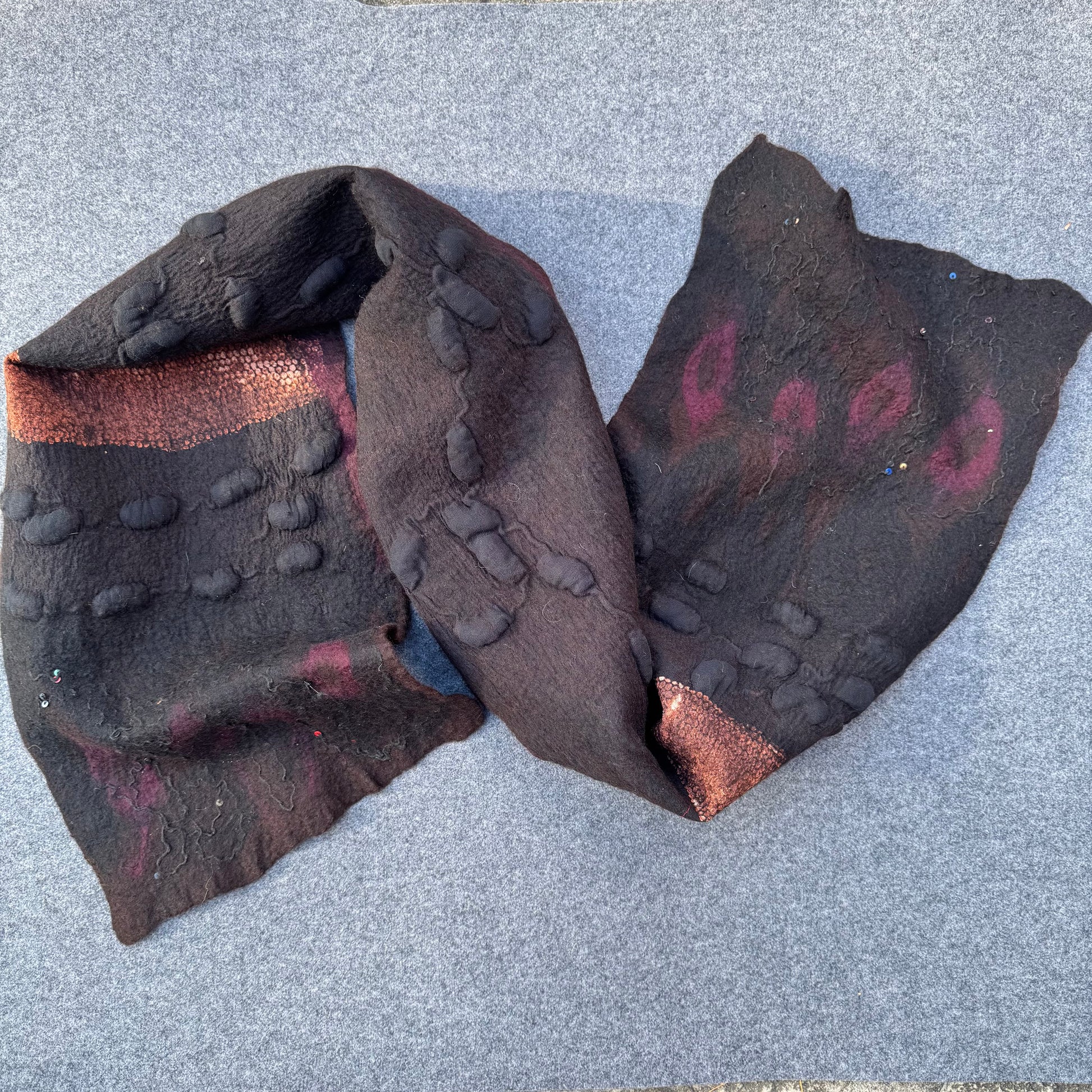 Dark brown merino wool uni scarf