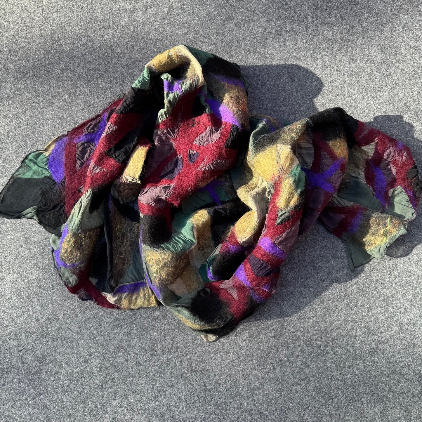 100% silk and merino wool scarf