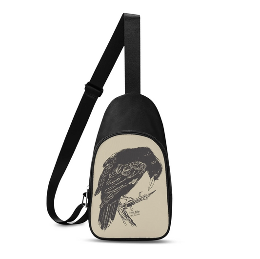 Canvas Chest Bag - Raven