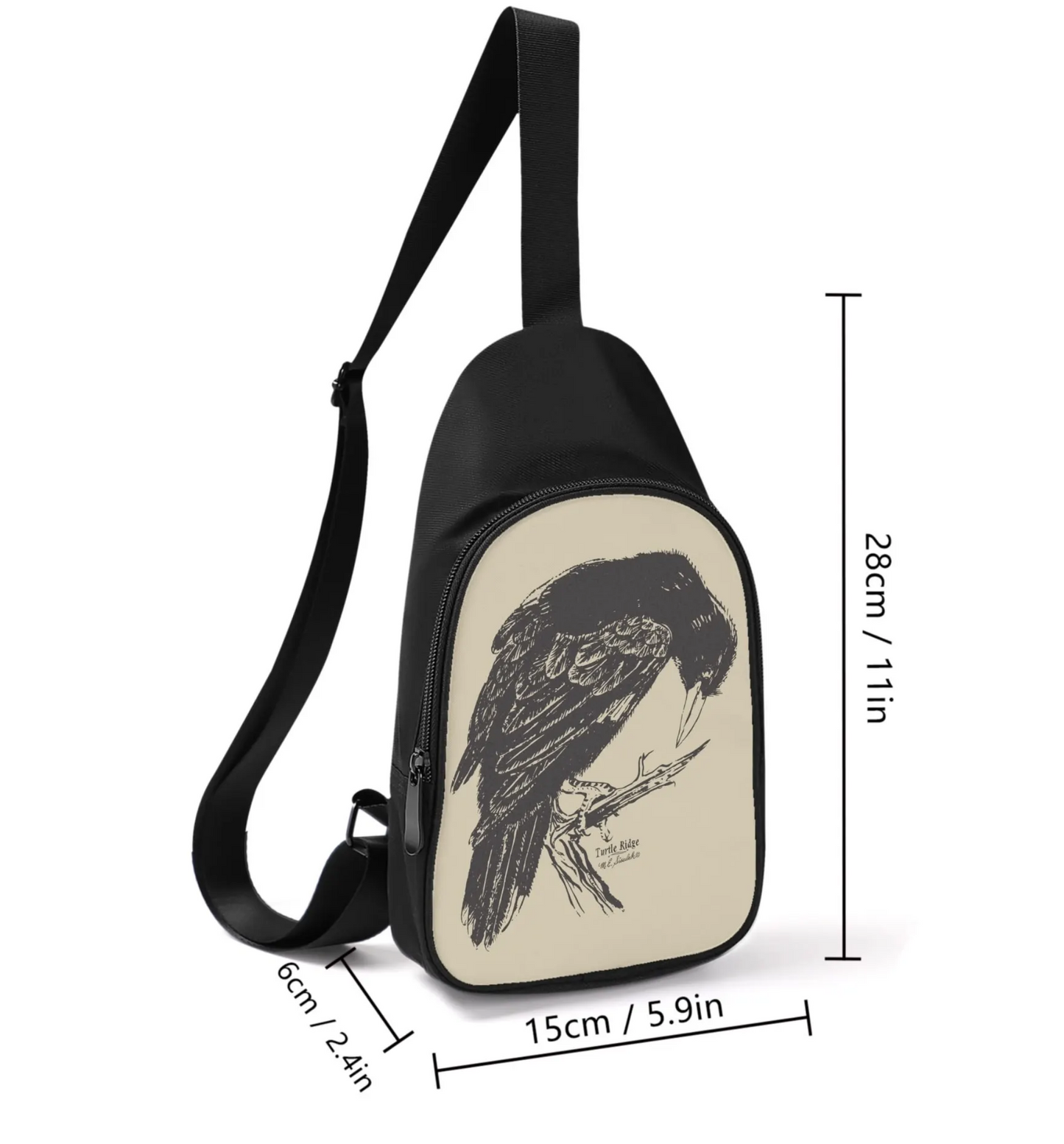 Canvas Chest Bag - Raven