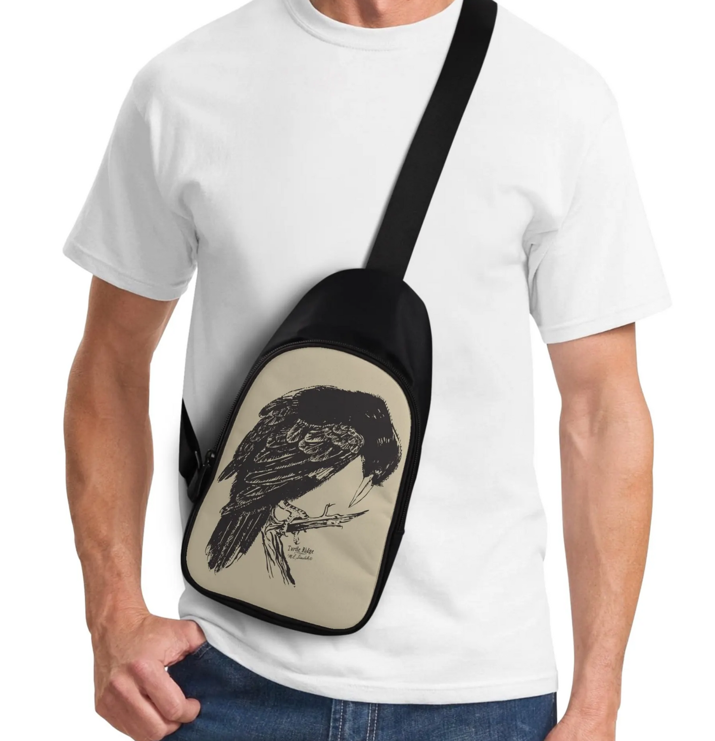 Canvas Chest Bag - Raven