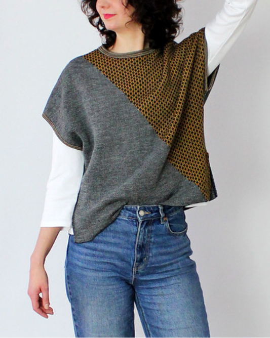 Beyond Threads Pique Diagonal Topper