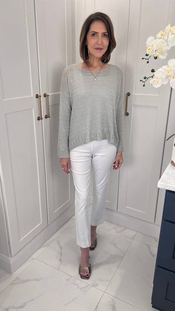 Cheryl Ribbed Linen Blend Sweater
