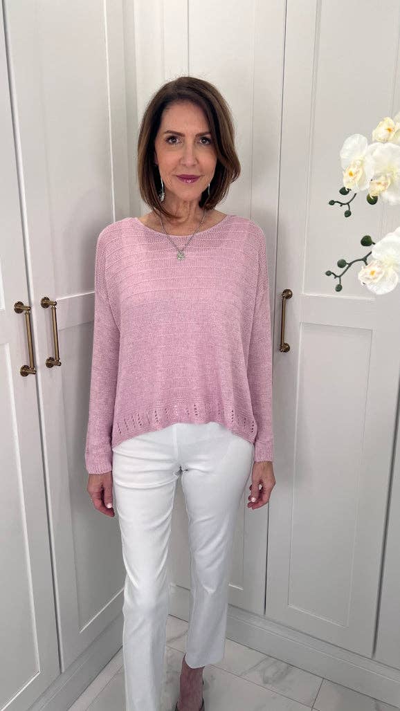Cheryl Ribbed Linen Blend Sweater