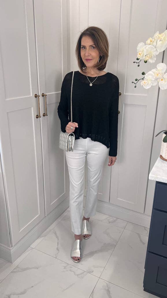Cheryl Ribbed Linen Blend Sweater