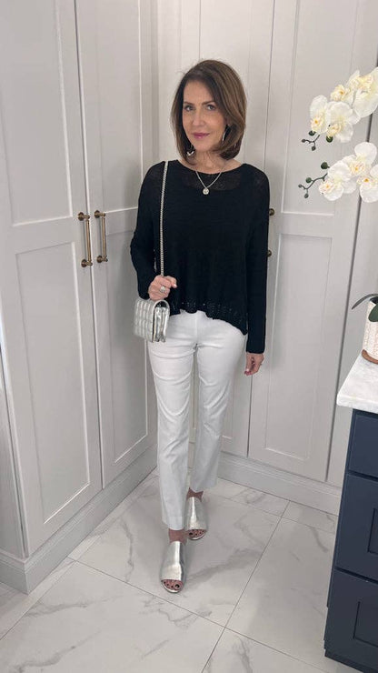 Cheryl Ribbed Linen Blend Sweater