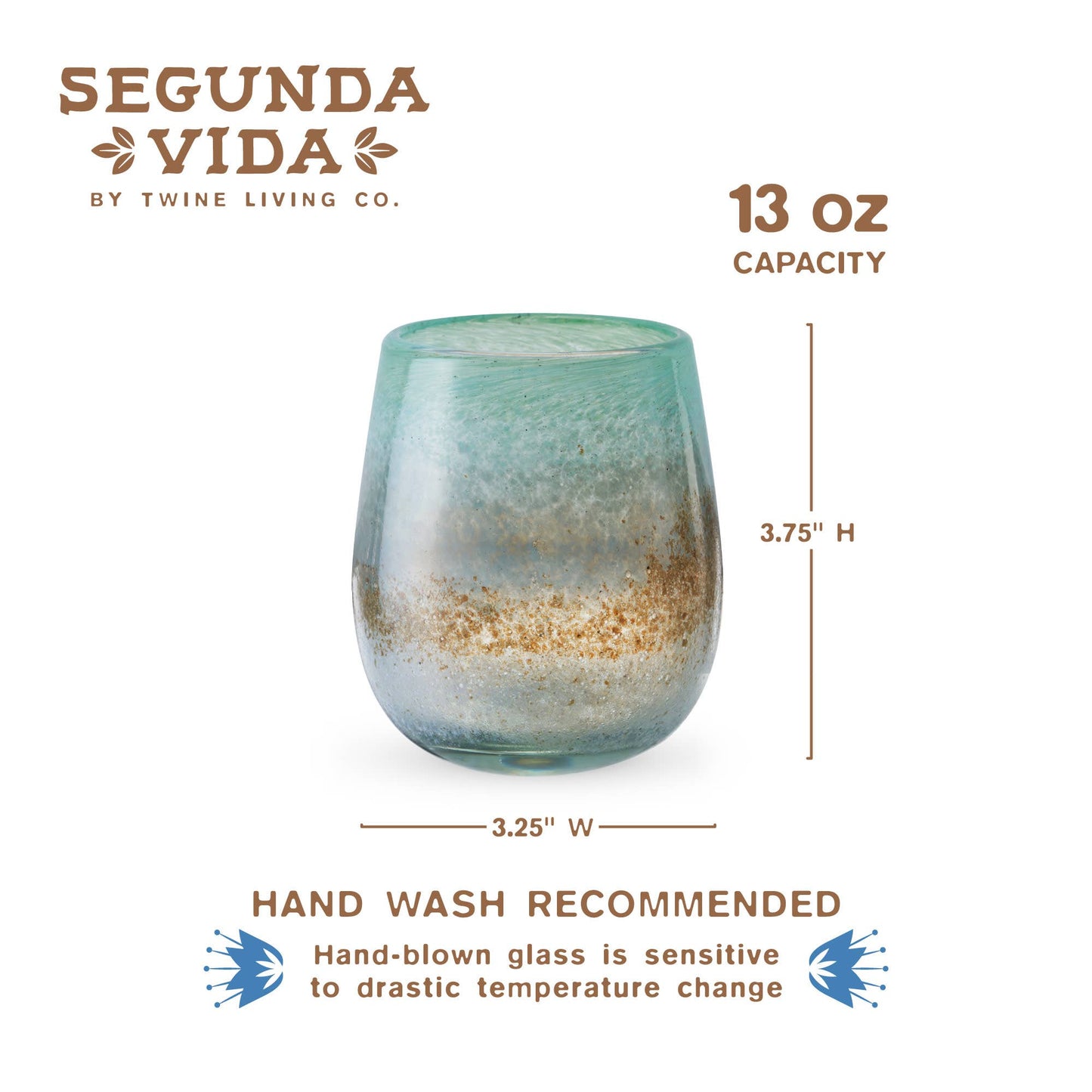 Segunda Vida Recycled Wine Glasses