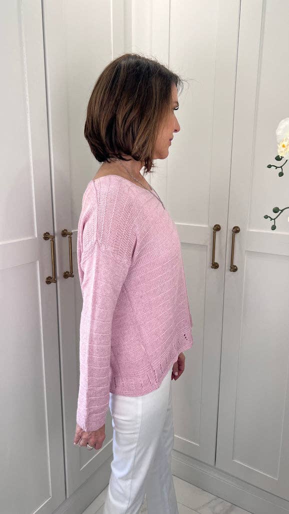 Cheryl Ribbed Linen Blend Sweater