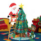 Santa Decorating a Christmas Tree Love Pop Card