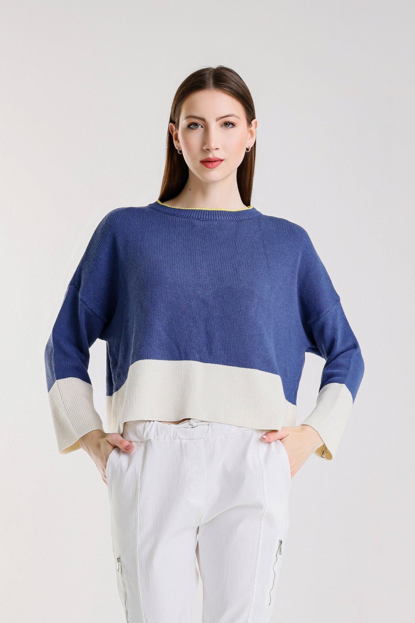 Clarice Contrast Hem Sweater