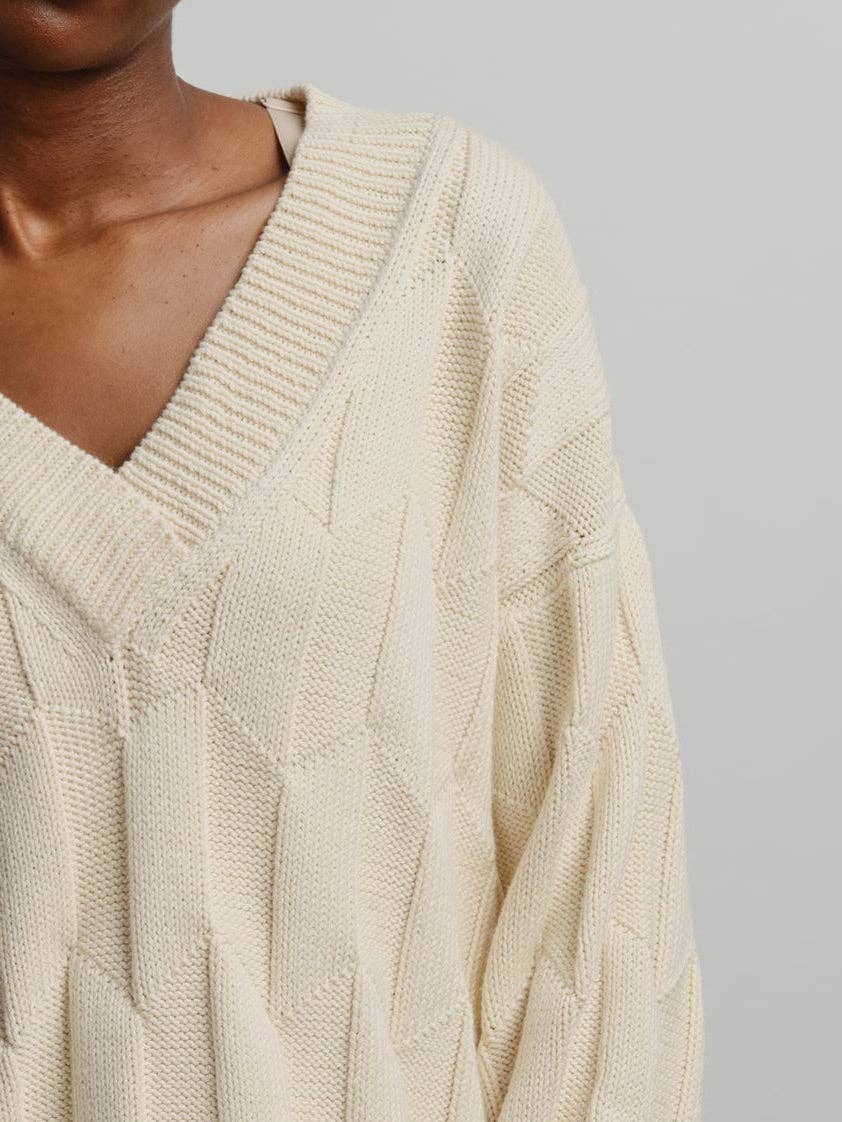 Lilly Chevron V-Neck Sweater