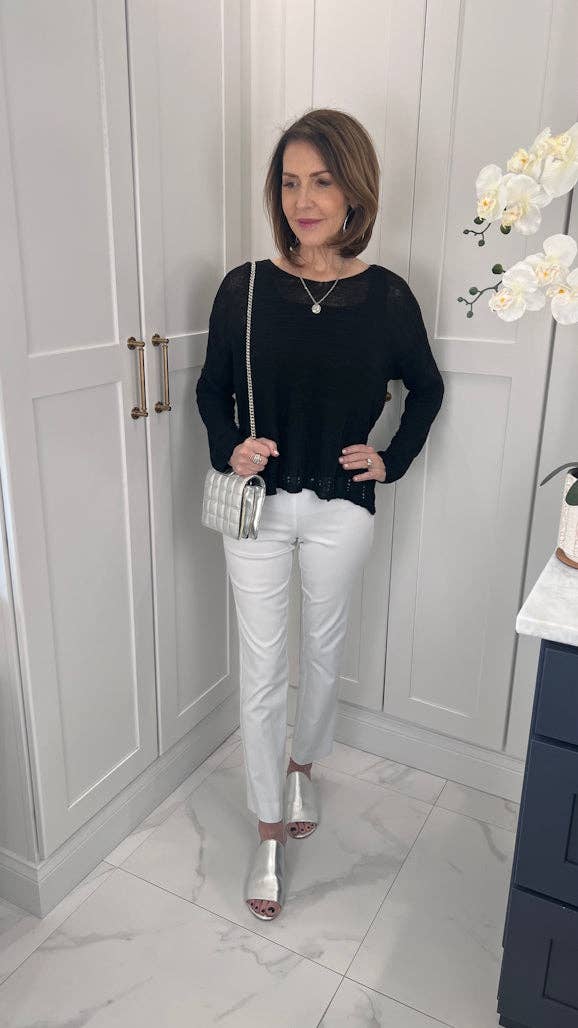 Cheryl Ribbed Linen Blend Sweater