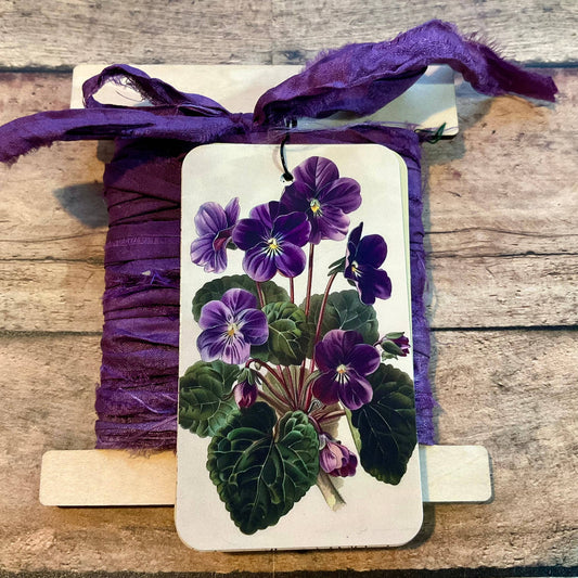 Gift Wrap Set - PLUM Vintage Violets