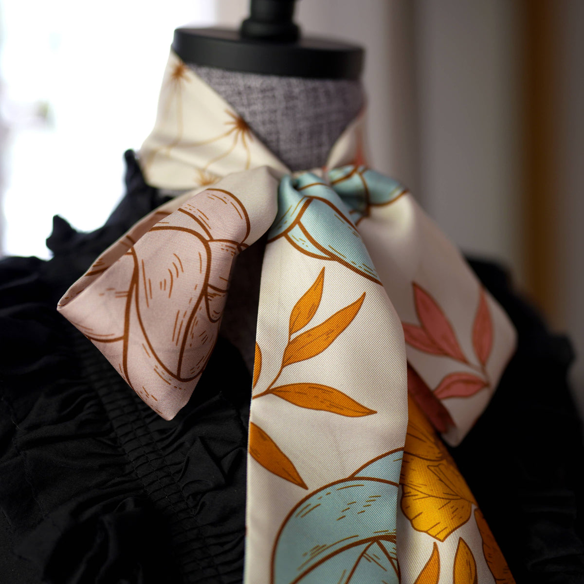 SKINNY SILK SCARF - Prairie Dawn